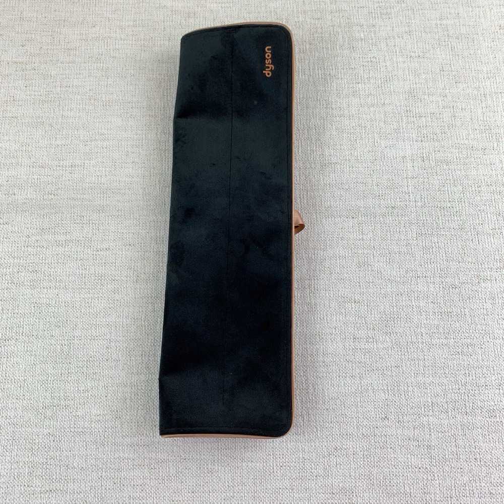 DYSON Corrale Straightener Heat Resistant Travel Pouch Bag Black & Copper Velvet